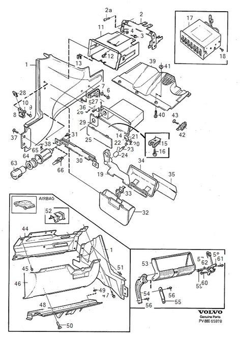 Volvo 940 Bracket. Dashboard. Section. (Lower). 940 